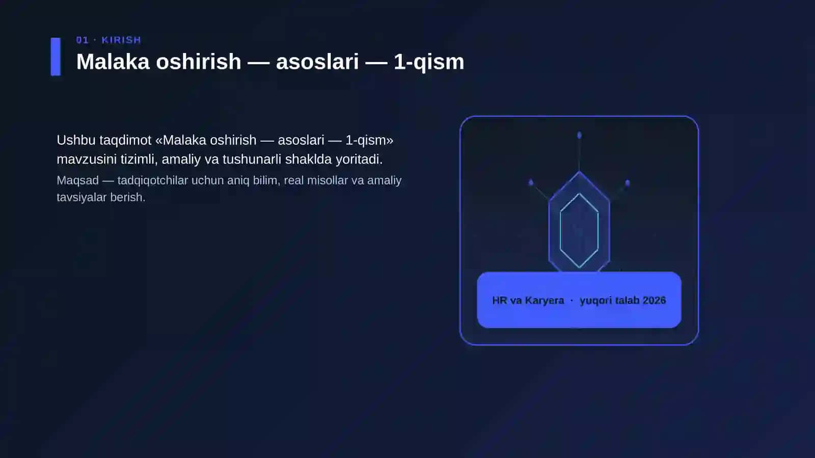 Malaka oshirish — asoslari — 1-qism 3