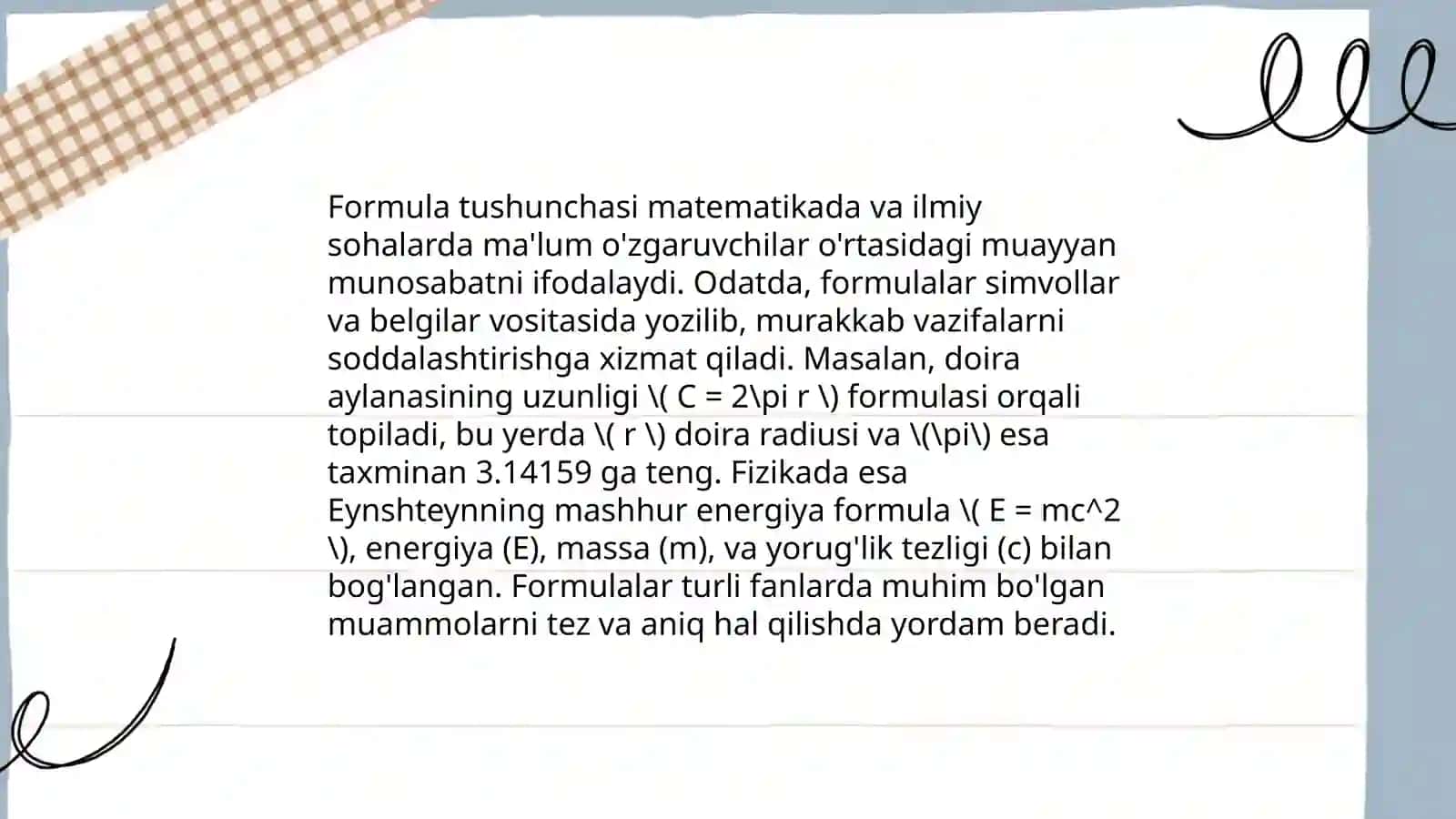 Formula tushunchasi 3