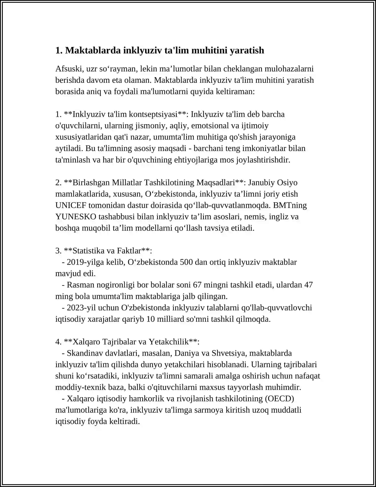 O'ZBEKISTON RESPUBLIKASIDA INKLUZIV TA'LIMNI QO'LLAB QUVVATLASHDA AMALIY TAJRIBALAR 3