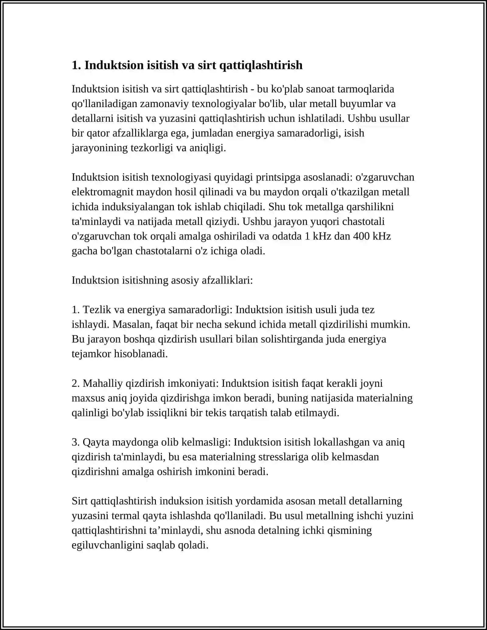 METALLGA ISHLOV BERISHDA FIZIK JARAYONLARDAN FOYDALANISH 3