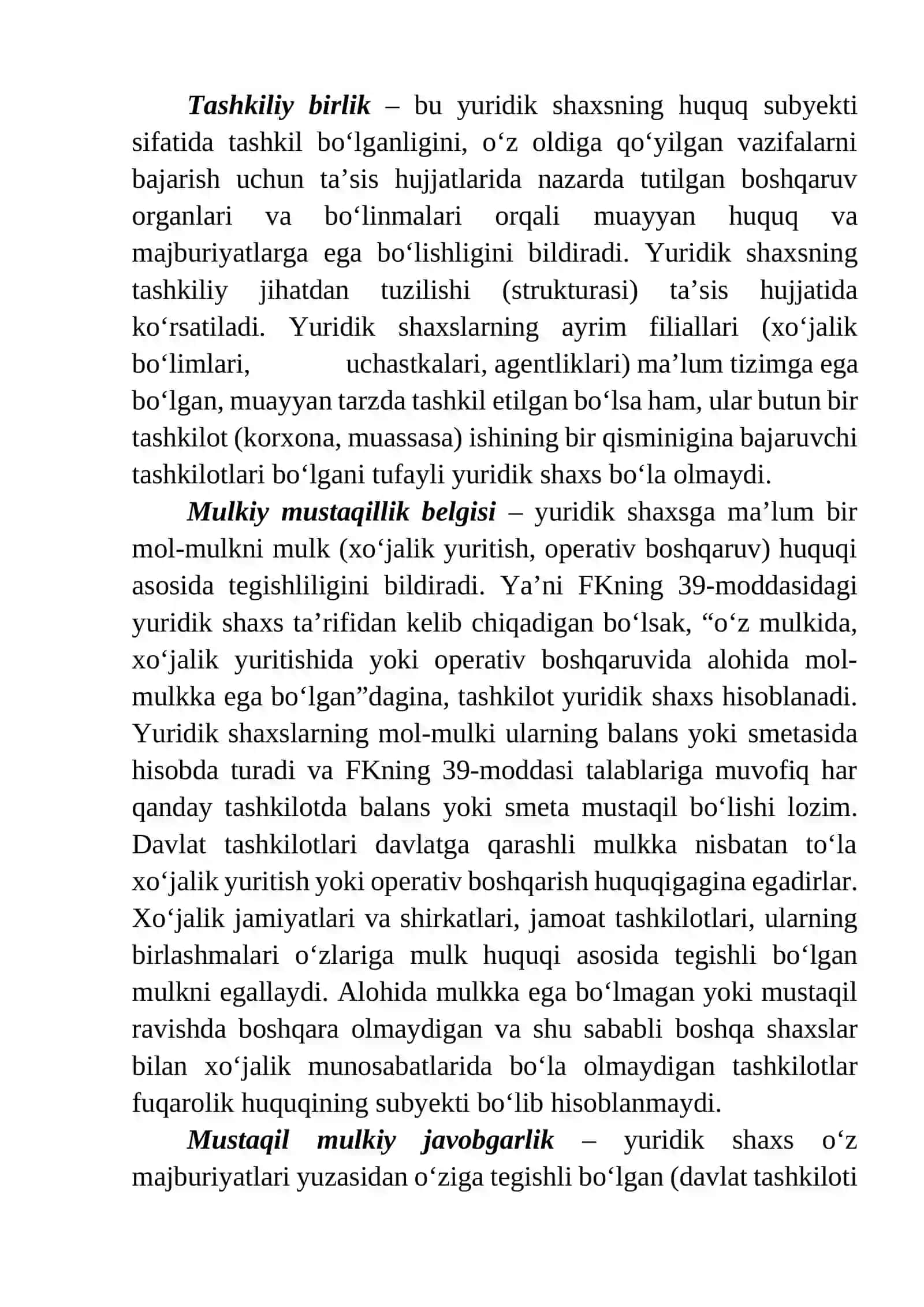 Yuridik shaxslar – fuqarolik huquqining subyekti 3