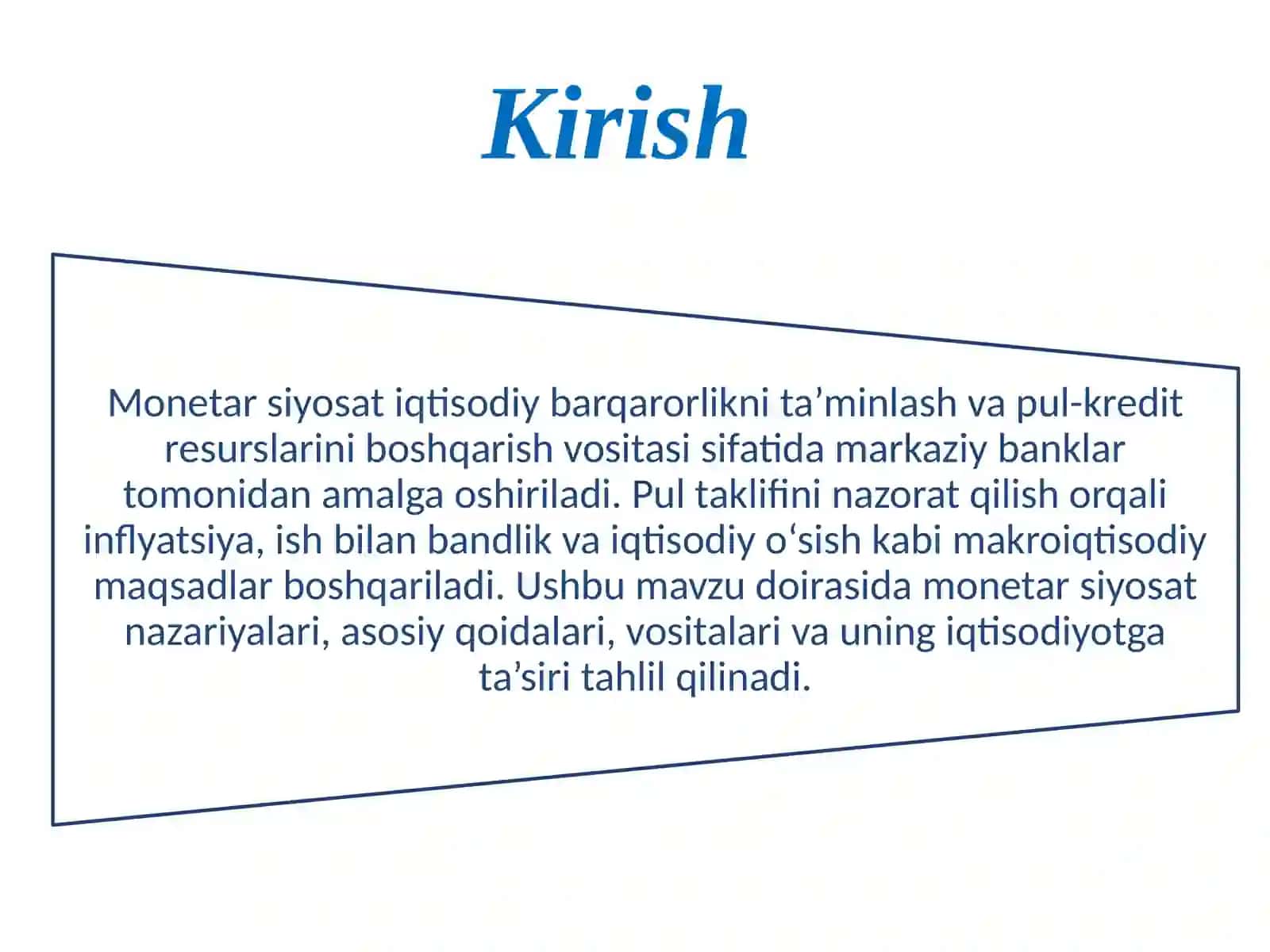 Monetar siyosat nazariyalari va qoidalari 3