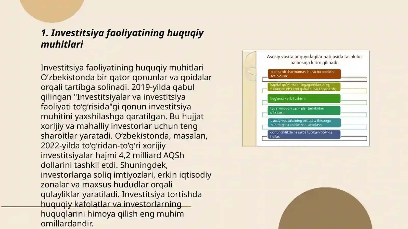 Investitsiya faoliyatining tartibga solishning huquqiy asoslari 3
