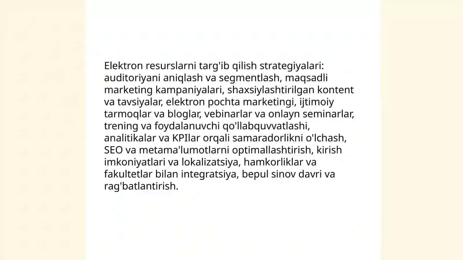 Elektron resurslarni targ'ib qilish 3