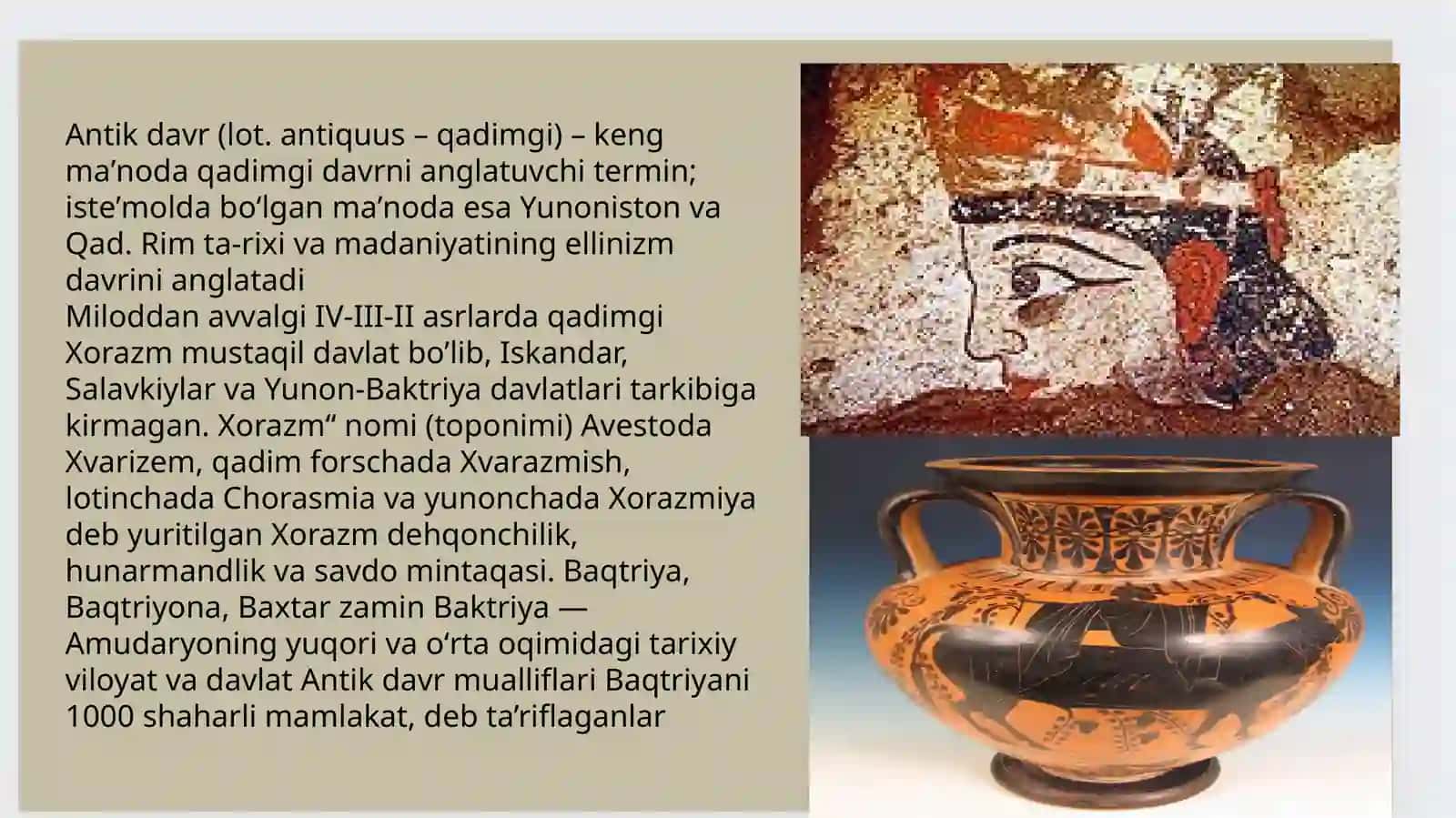 O`rta osiyo antik davri moddiy madaniyati bajardi 3