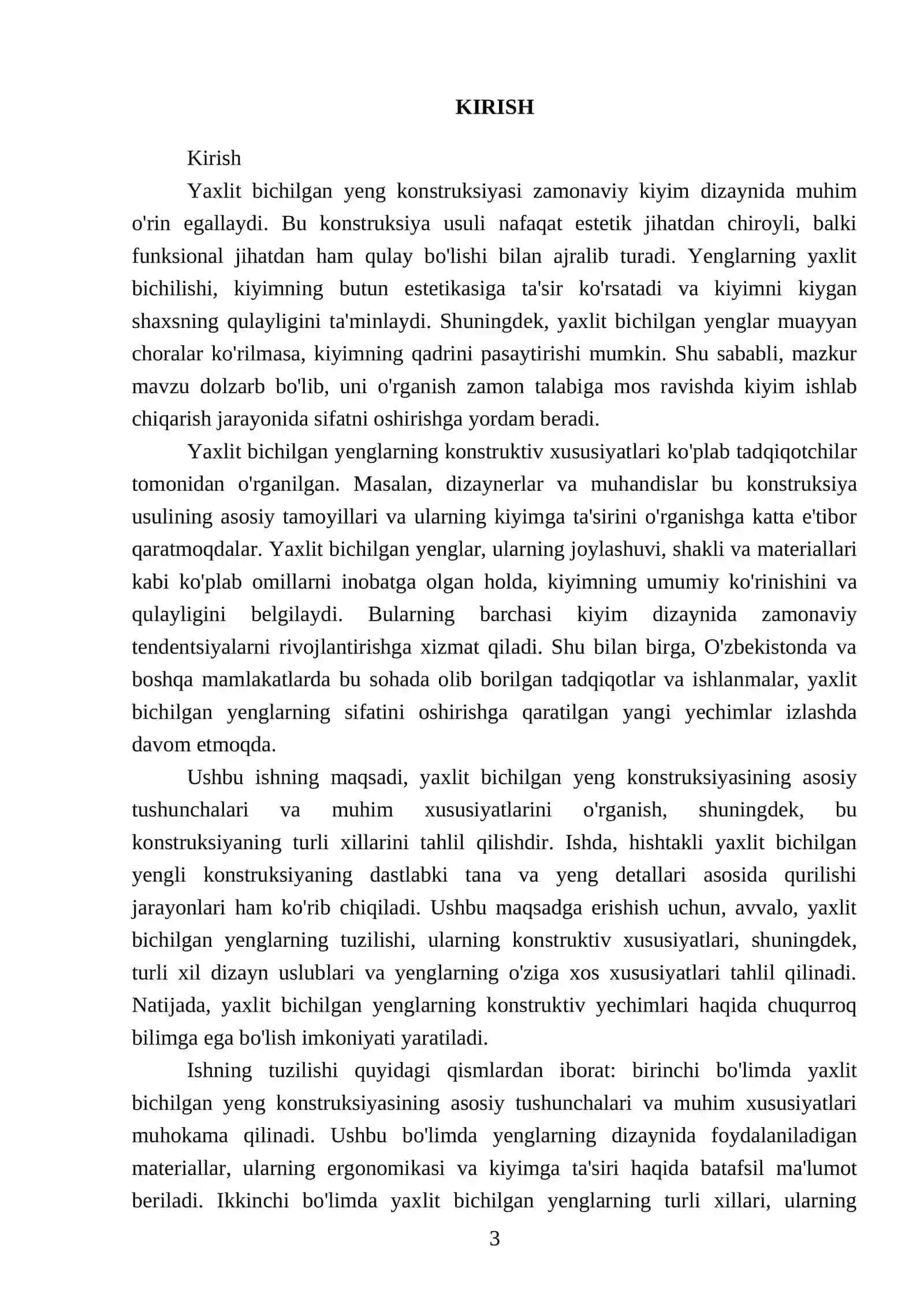 Yaxlit bichilgan yeng konstruksiyasini tuzish 3