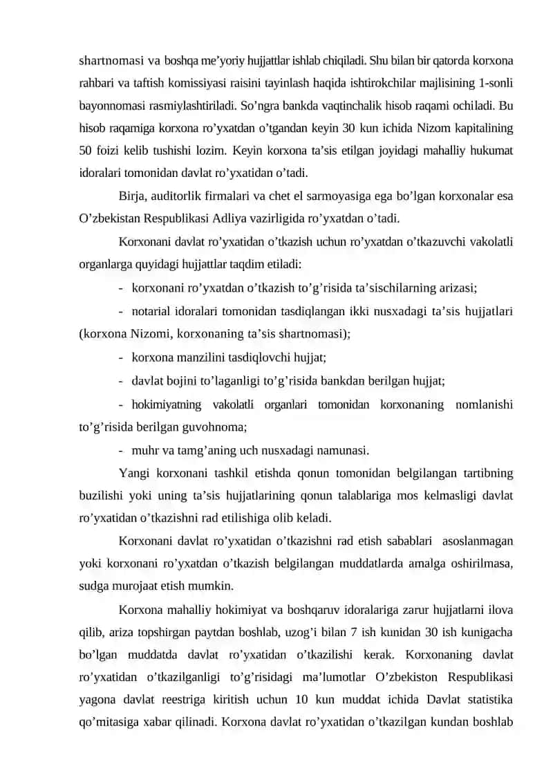 Kichik biznes va tadbirkorlik faoliyatini tashkil etish, rejalashtirish va tahlil etish 3