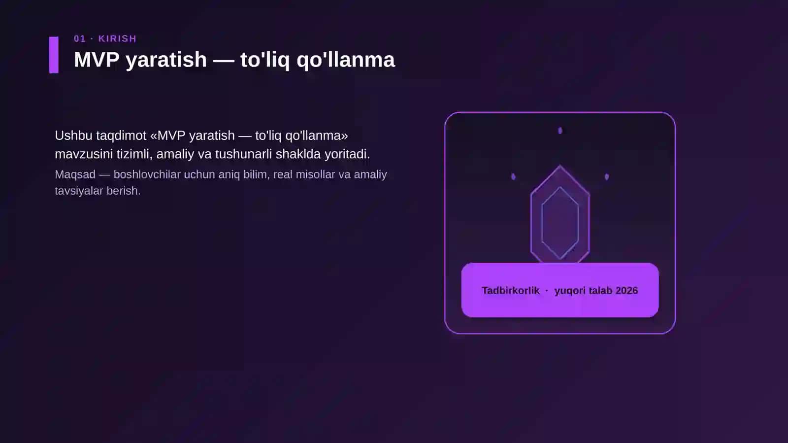 MVP yaratish — to'liq qo'llanma 3