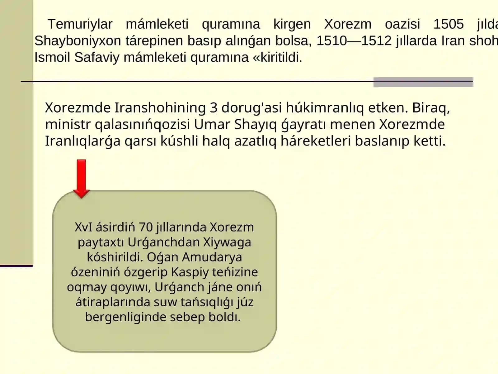 XVI-XVII ásirlerde Xiywa xanlıǵı 3