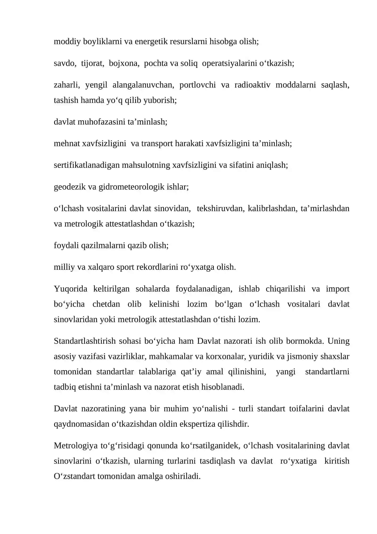 Standartlashtirish bo'yicha davlat nazorat funksiyalari 3