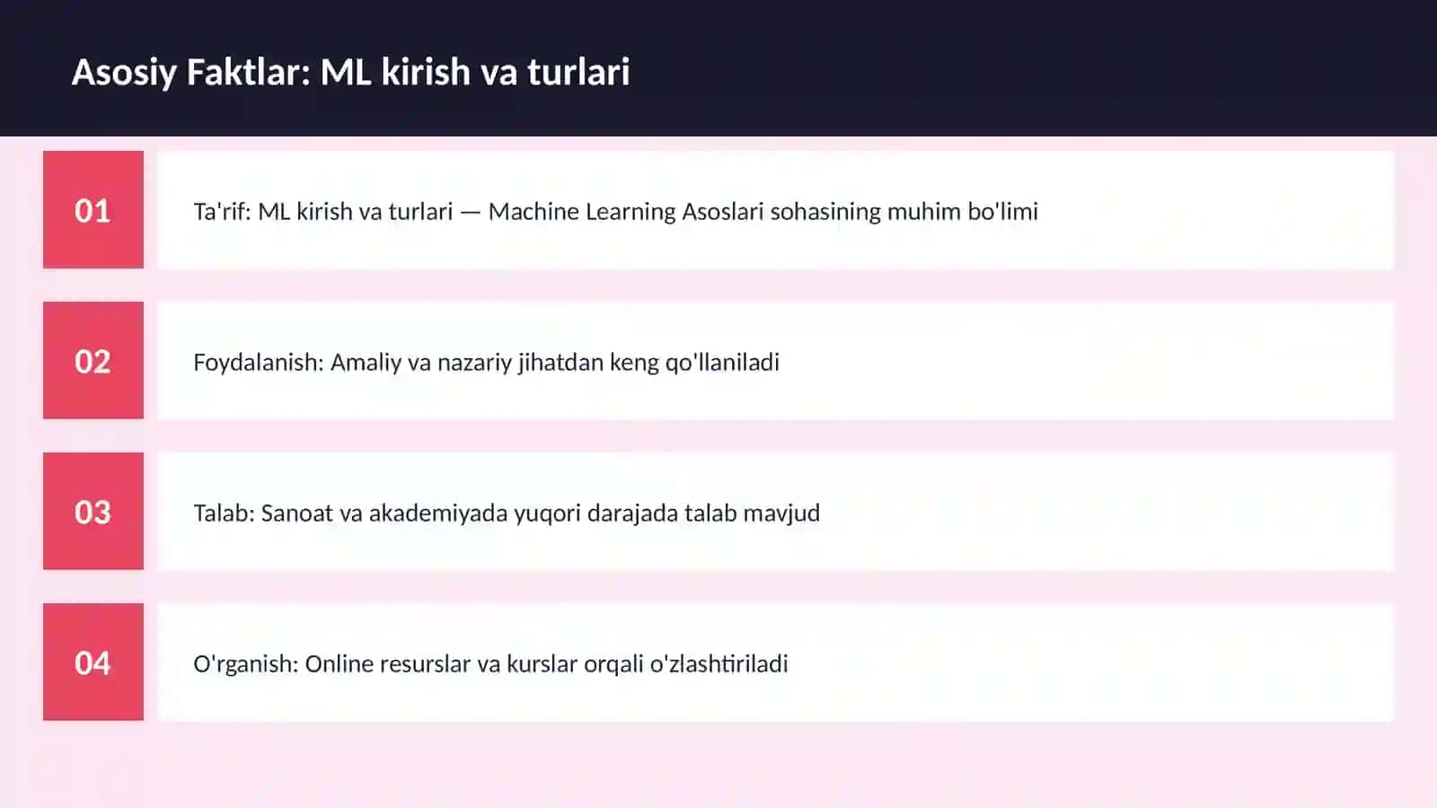 ML kirish va turlari 3