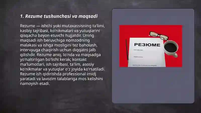 Rezume va uning turlari 3