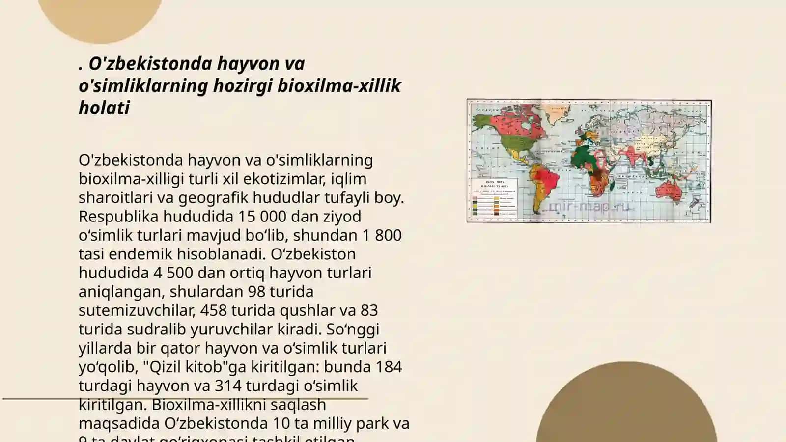 O'zbekistonda hayvon va o'simliklarning bioxilma xilligini o'rganish holati va istiqbollari 3