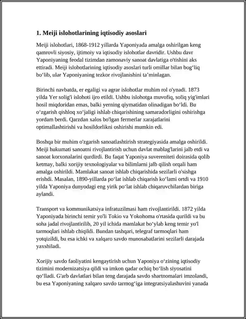 IMMERIALIZMGA OʻTISH DAVRIDA YAPONIYA IQTISODIYOTI 3