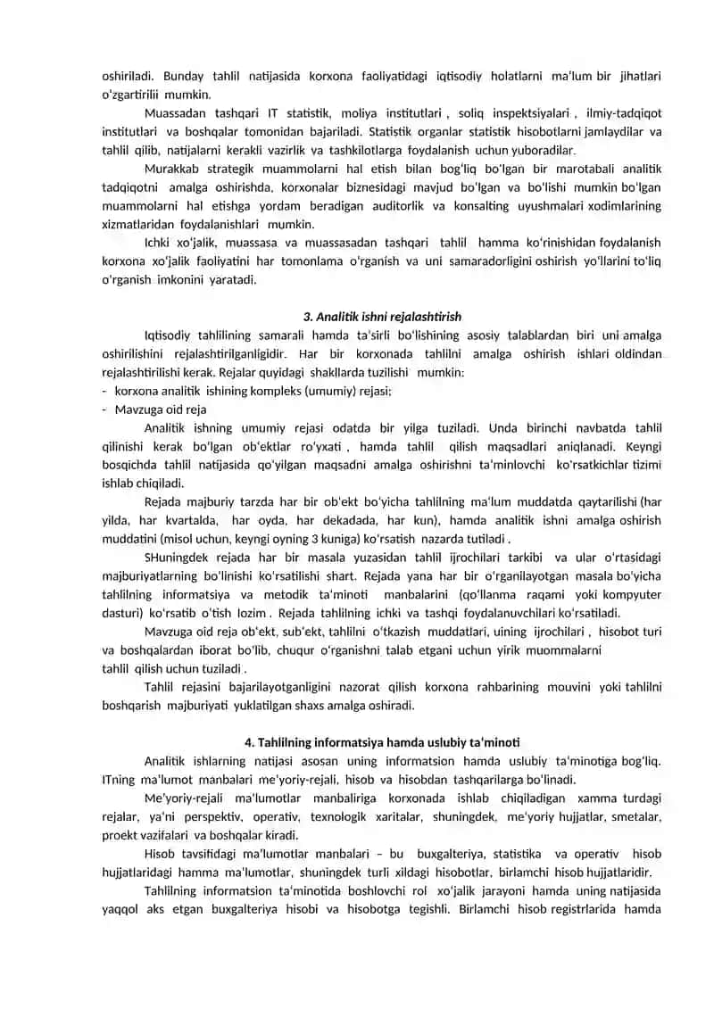 Korxonalarning ishlab chiqarish faoliyatini ifodalovchi ko’rsakichlarini tahlil qilish usullari 3