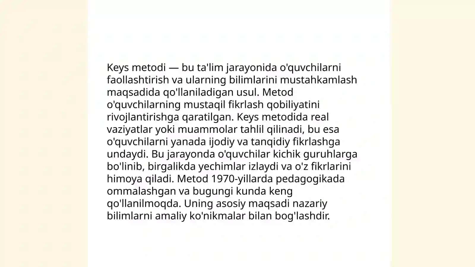 Keys metodi 3