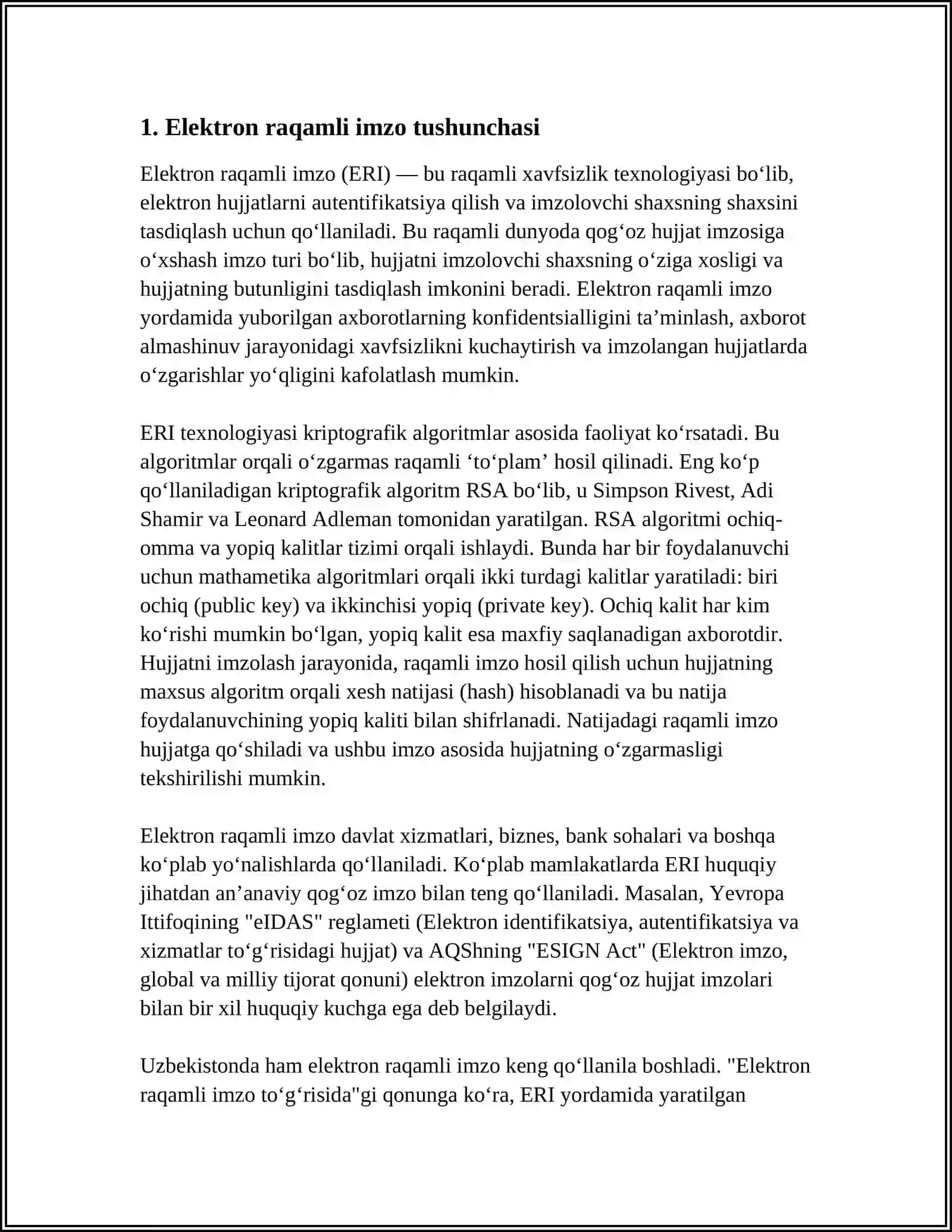 ELEKTRON RAQAMLI IMZODA XESH FUNKSIYALAR QO'LLANILISHI: STREEBOG. MISOLLAR BILAN TUSHUNTIRING 3