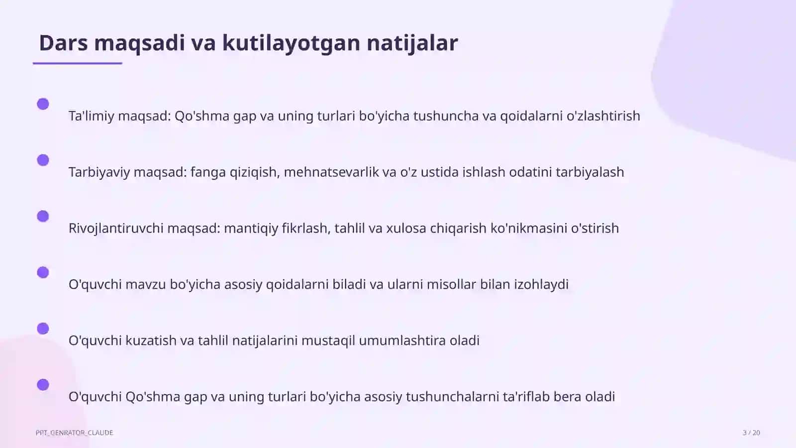 Qo'shma gap va uning turlari (9-sinf) 3