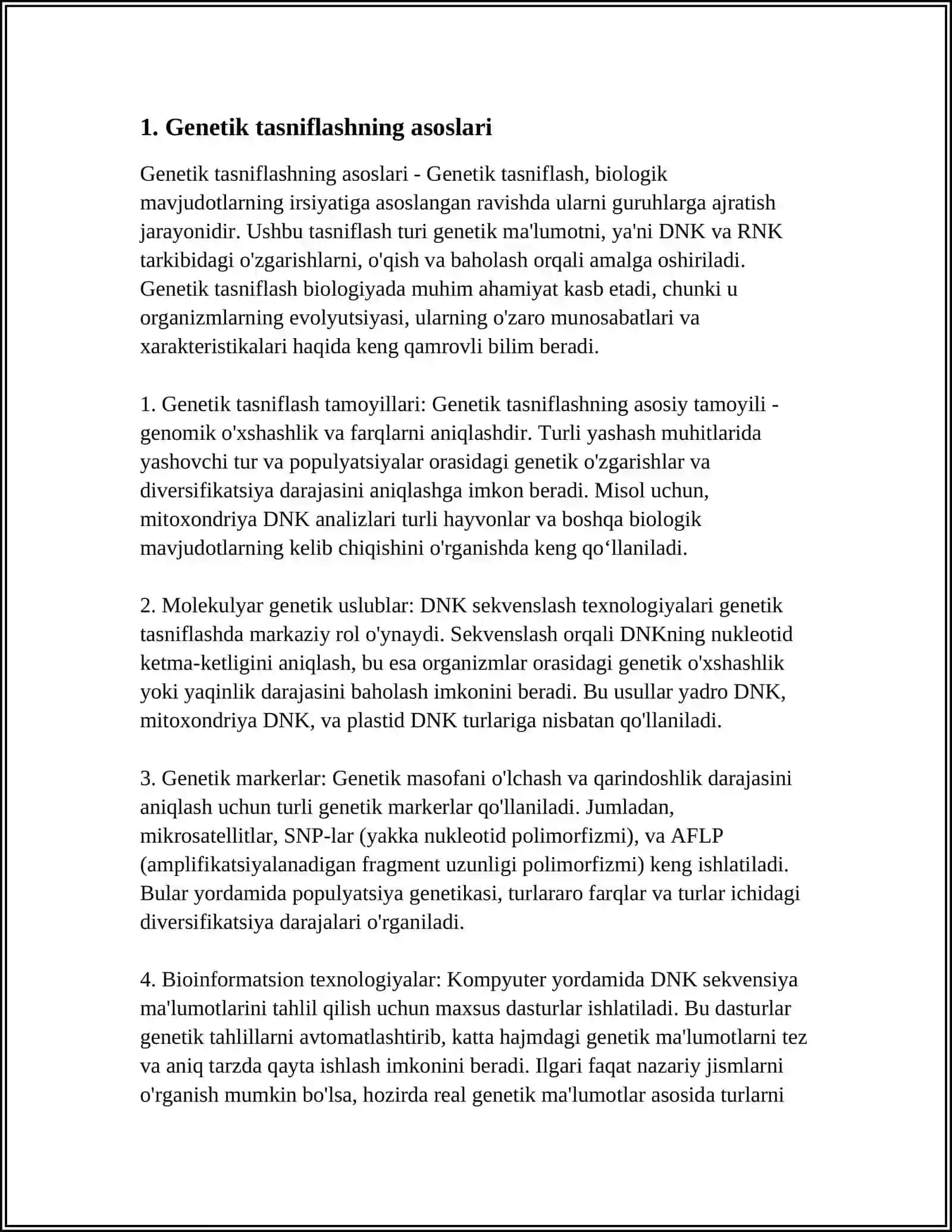 TILLARNING GENETIK VA MORFOLOGIK TASNIFI 3
