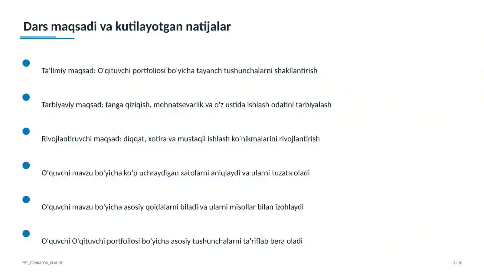 O'qituvchi portfoliosi 3