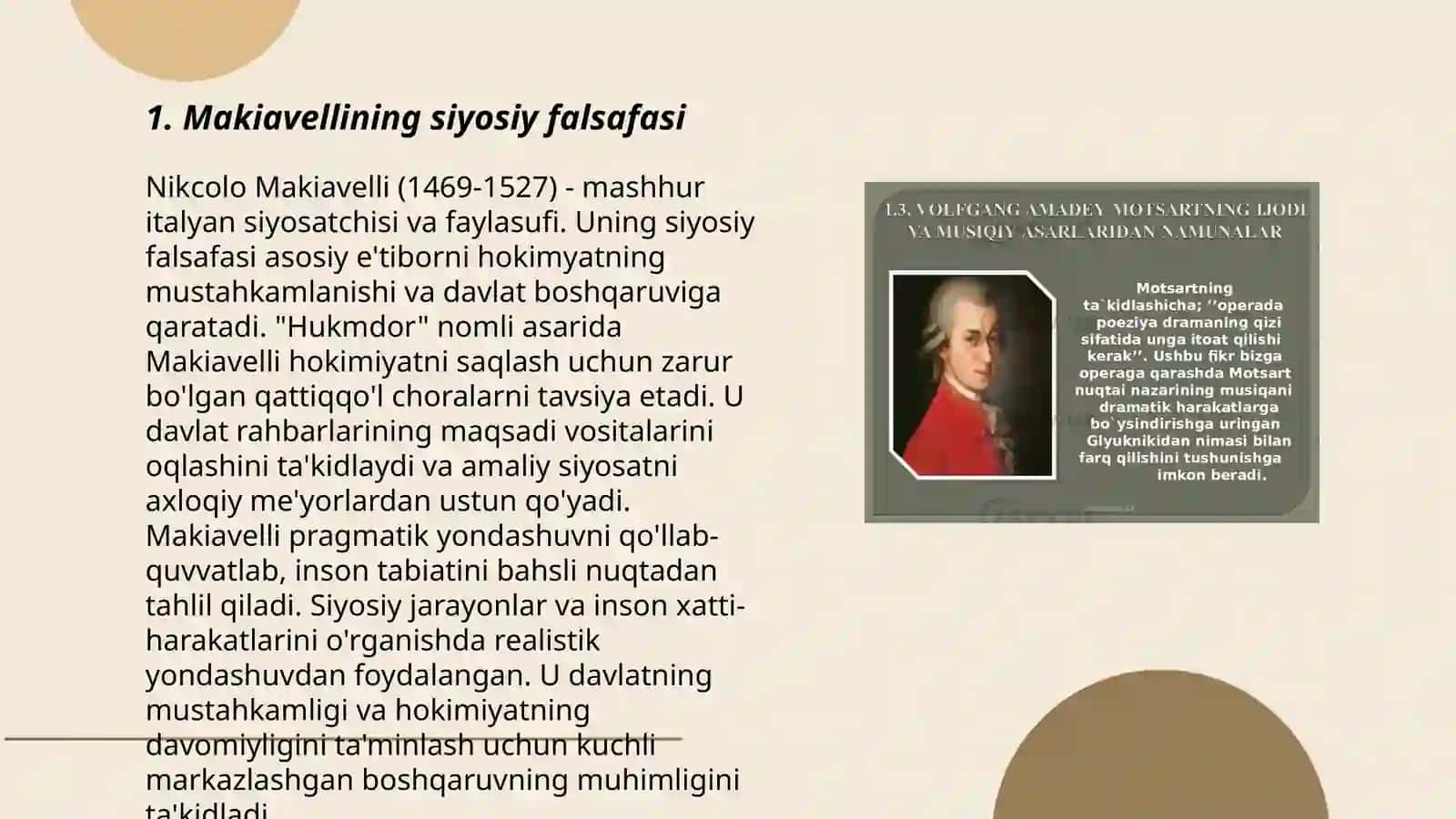 Makiavelling hukmdor asari bõyicha 3