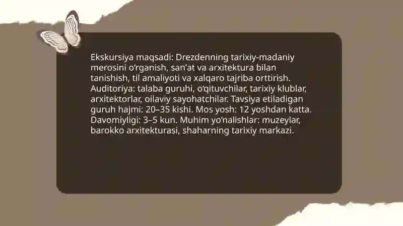 Ekskursiya tashkil etish 3