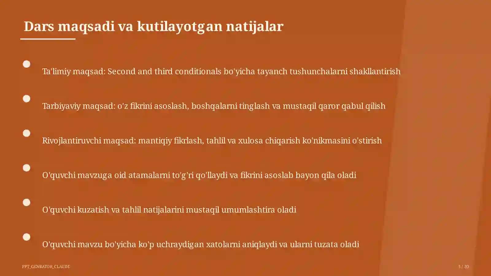 Second and third conditionals (10-sinf) 3