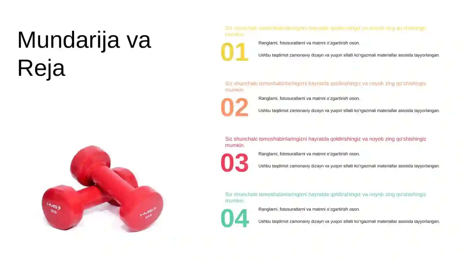 Uy Sharoitida Fitness va Jismoniy Tarbiya Mashg'ulotlari Taqdimoti (48 Slayd) 3