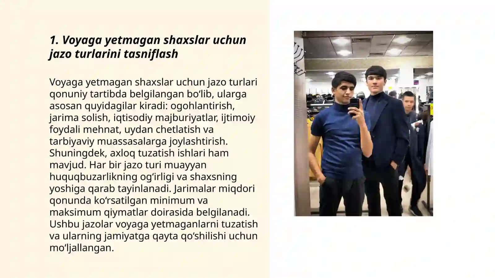 Voyaga yetmagan shaxslarga nisbatan jazo tizimi 3