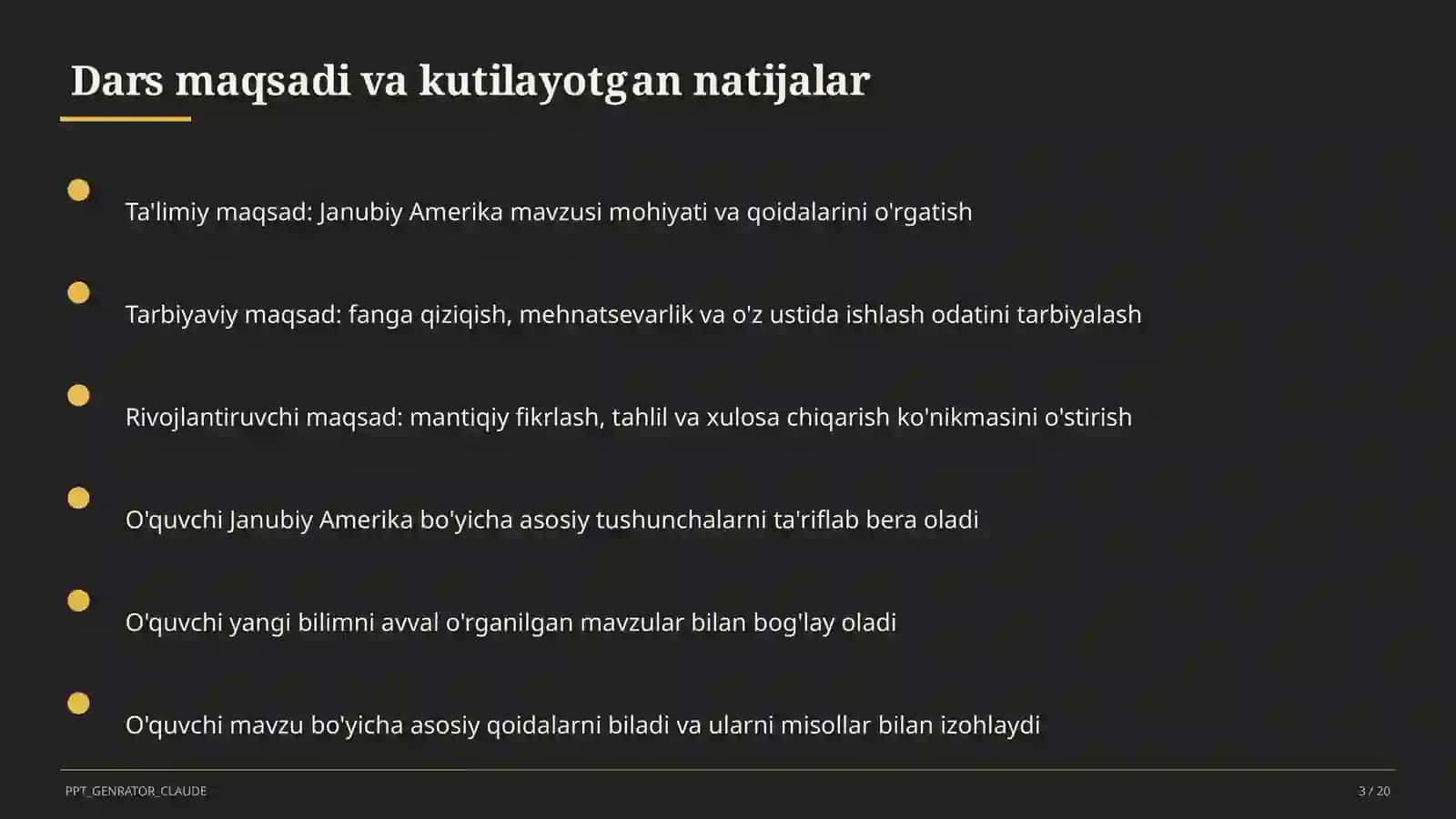 Janubiy Amerika (7-sinf) 3