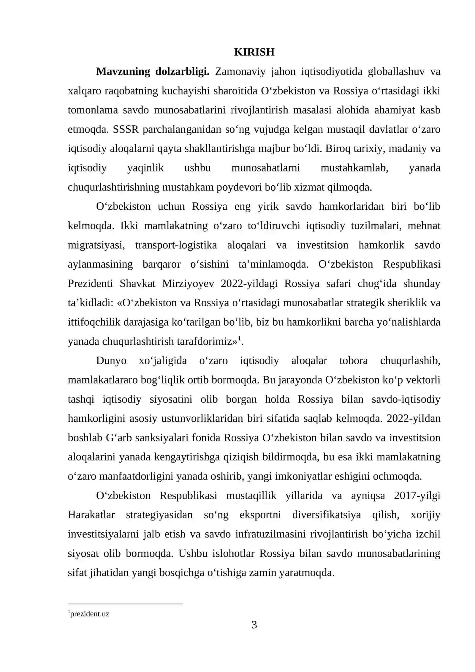 O‘zbekistonning Rossiyа bilаn sаvdosining rivojlаnishi 3