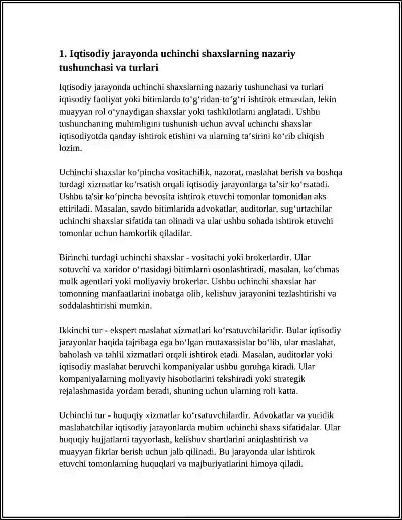 IQTISODIT PROSESSDA UCHINCHI SHAXSLARNING ISHTIROKI 3
