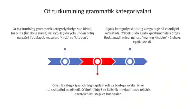 Otning gramatik katigoriyalari. Lug'at shakli haqida tushuncha. Otning turlanishi. Negizini aniqlash 3