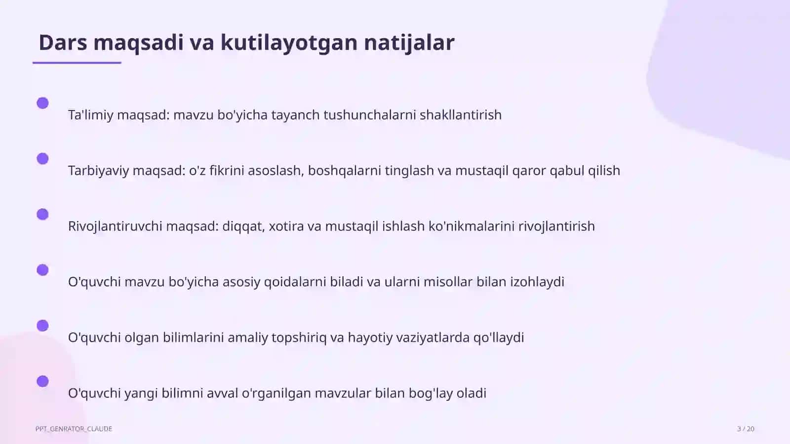 Rus tilida kelishiklar tizimi: umumlashtirish (6-sinf) 3