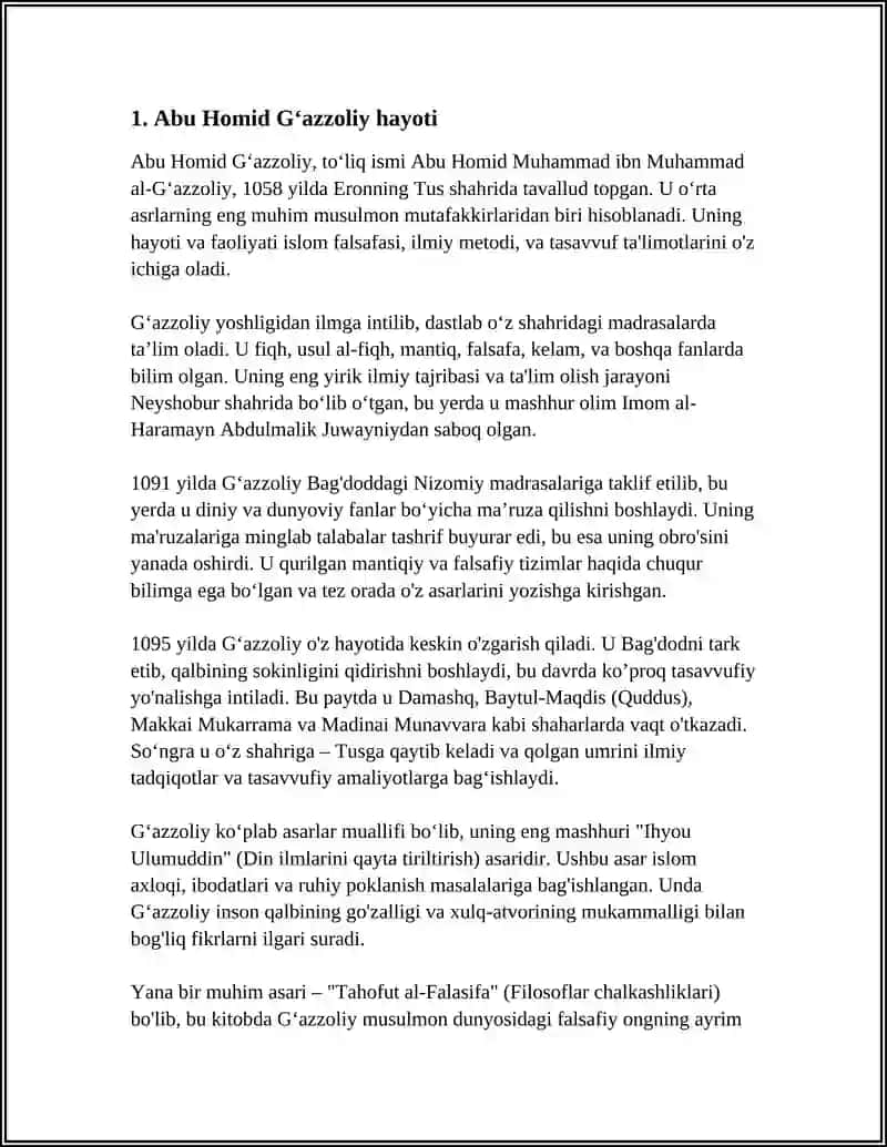 ABU HOMID GʻAZZOLIYNING "MUKOSHAFATUL QULUB" ASARI 3