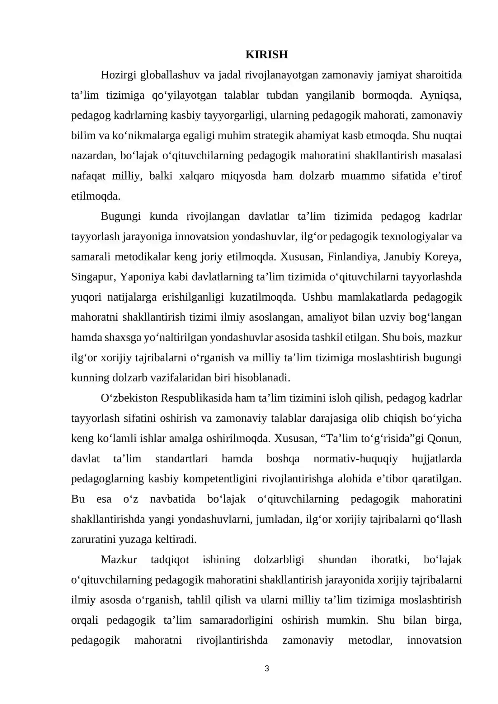 BOʻLAJAK O'QITUVCHILARNING PEDAGOGIK MAHORATINI SHAKLLANTIRISHDA ILG'OR XORIJIY TAJRIBALARDAN FOYDALANISHNING PEDAGOGIK ASOSLARI 3