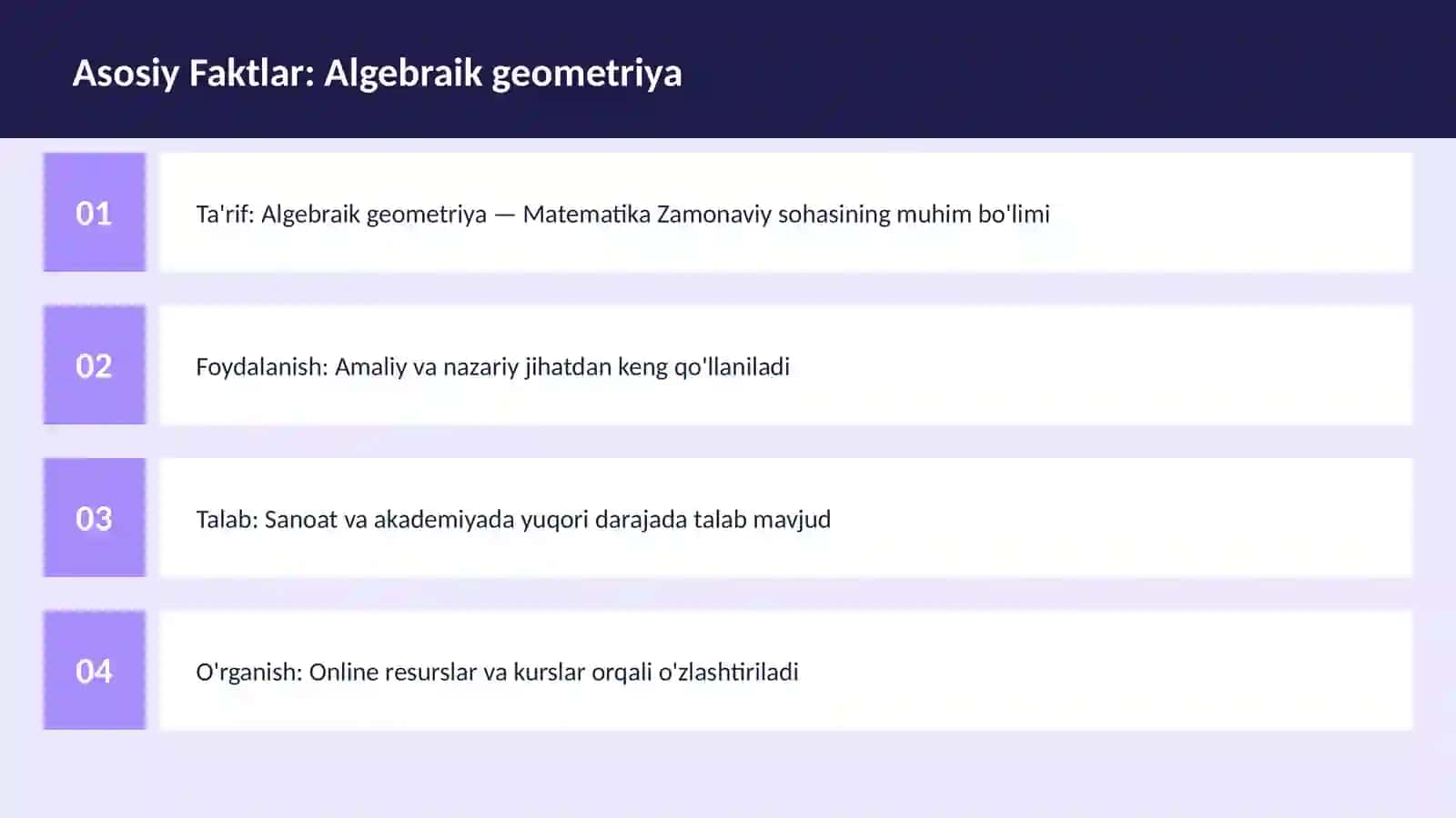 Algebraik geometriya 3