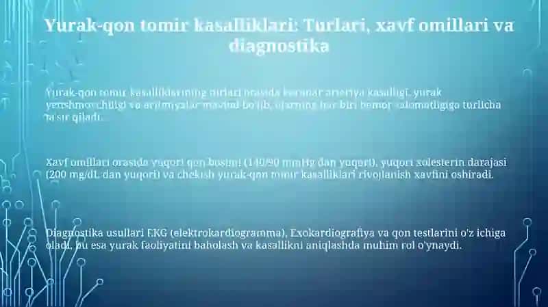 Yurak-qon tomir tizimi kasalliklarida bemorlarni parvarish qilish 3