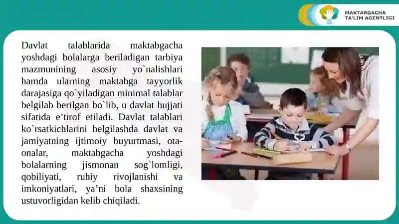 Ilk Qadam’’ davlat dasturi asosida bolalarni savodga o`rgatish va maktabga tayyorlash..pptx 3