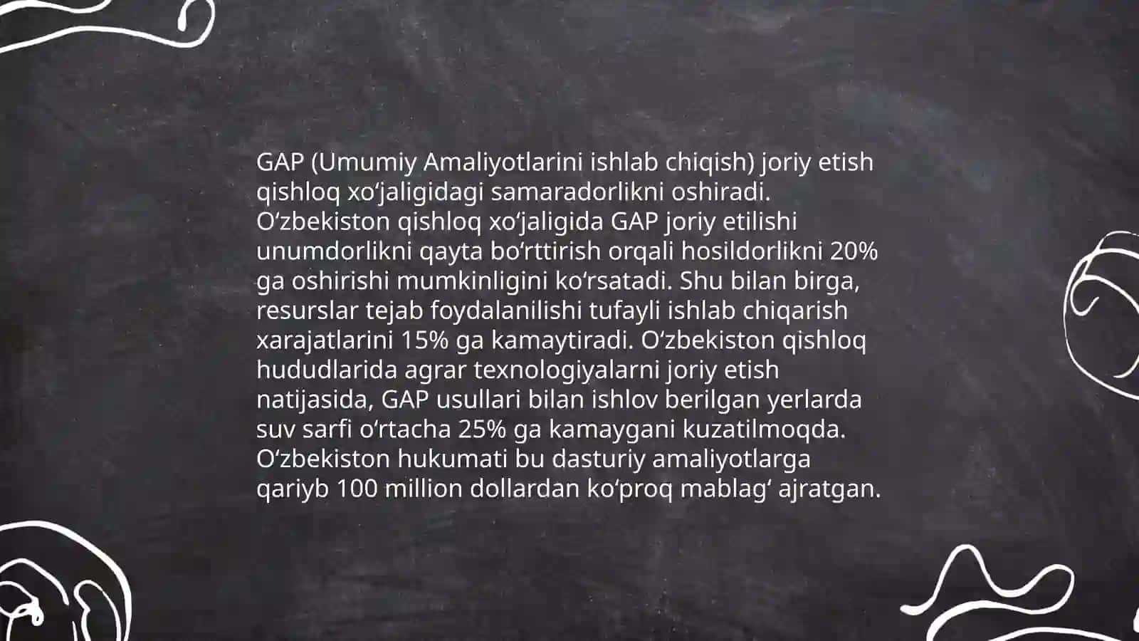 GAP (Umumiy Amaliyotlarini ishlab chiqish) 3