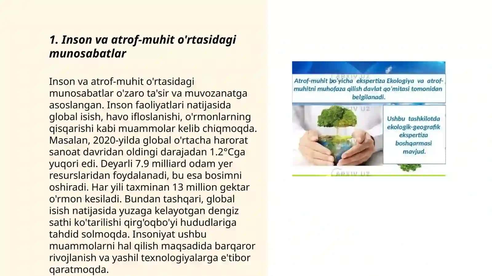 Inson ekologiyasi haqida 3