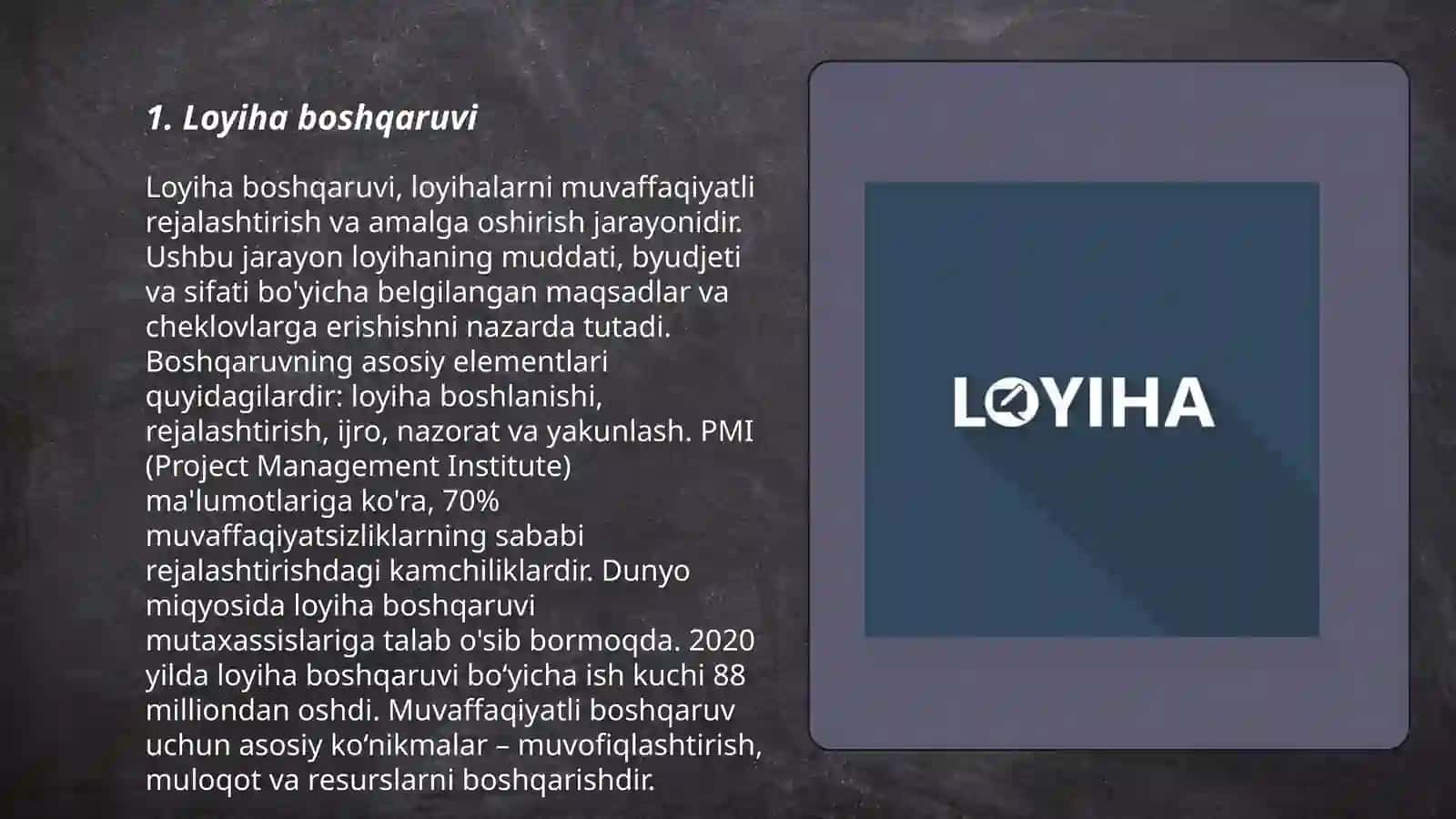 Loyiha boshqaruvi 3
