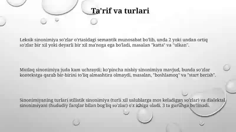 Leksik sinonimya 3
