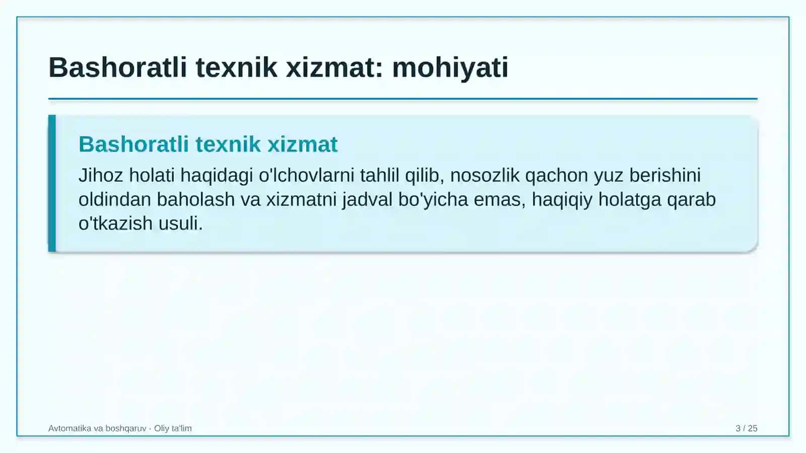 yo'l qurilishida bashoratli texnik xizmat ko'rsatish 9451 3