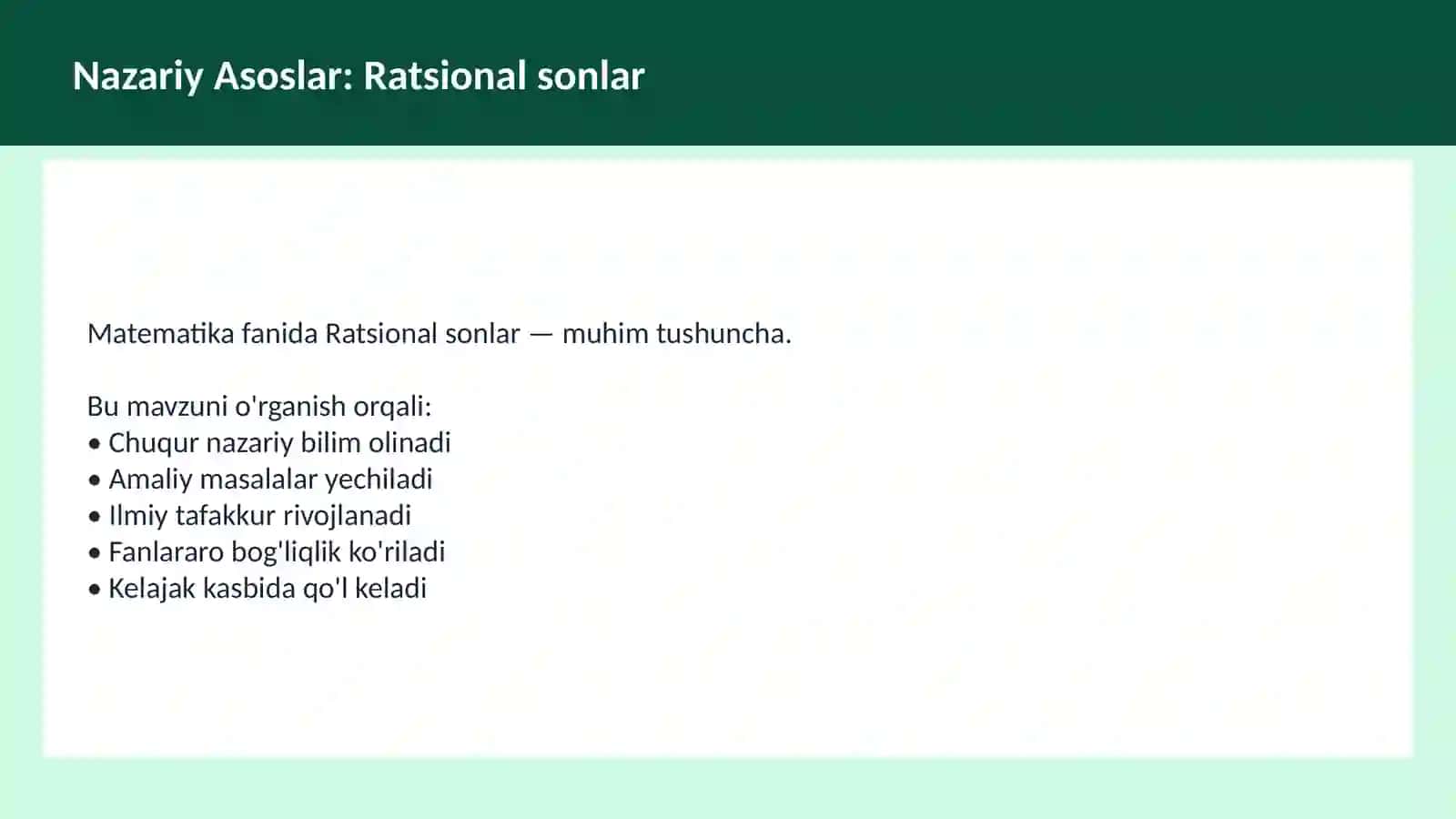 Sonlar nazariyasi 3
