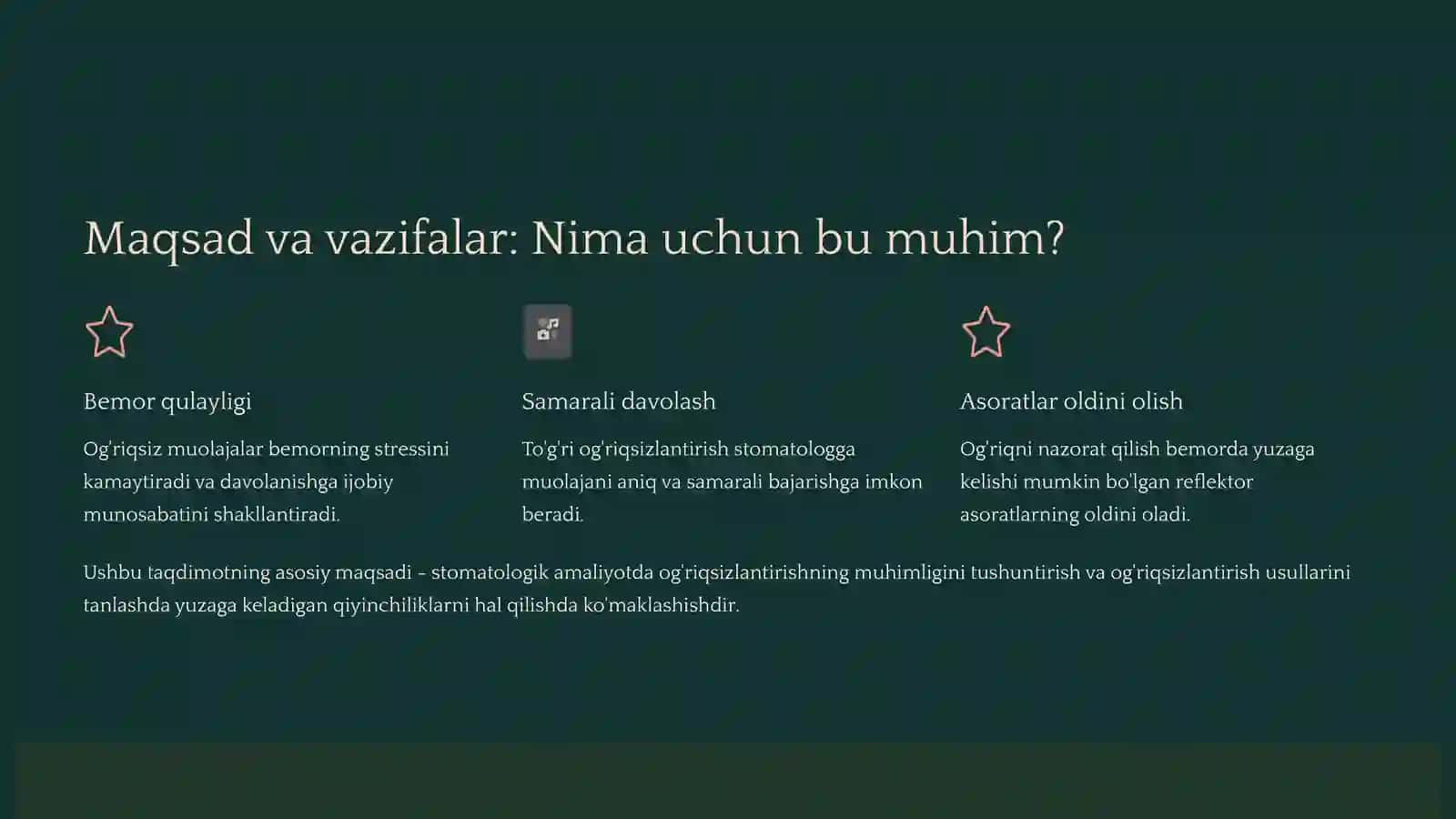 yuqori va pastki tishlarda og’riqsizlantirish usullari 3