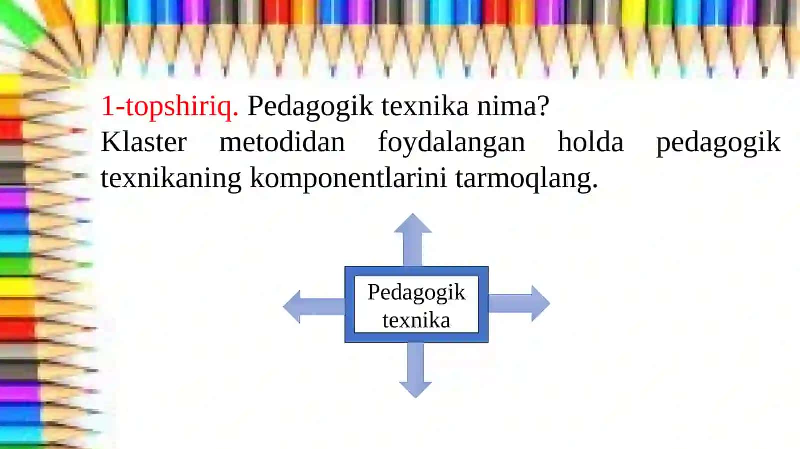Pedagogik texnika va o’qituvchining mahorati 3