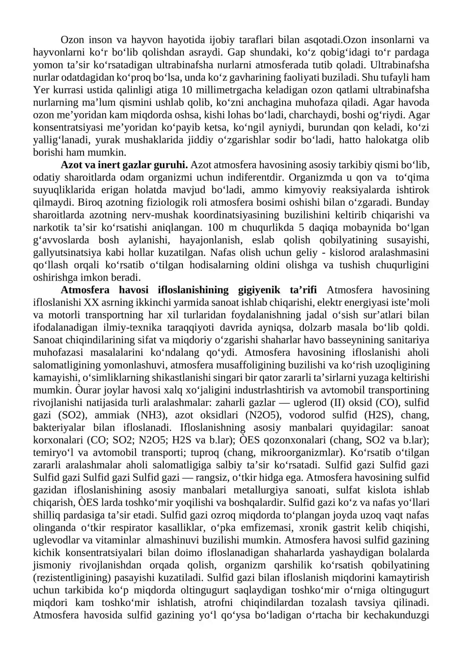 Havo muhiti va uning gigienik ahamiyati 3
