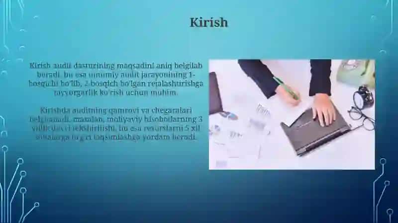 Audit dasturini tuzish va undan foydalanish tartibi 3