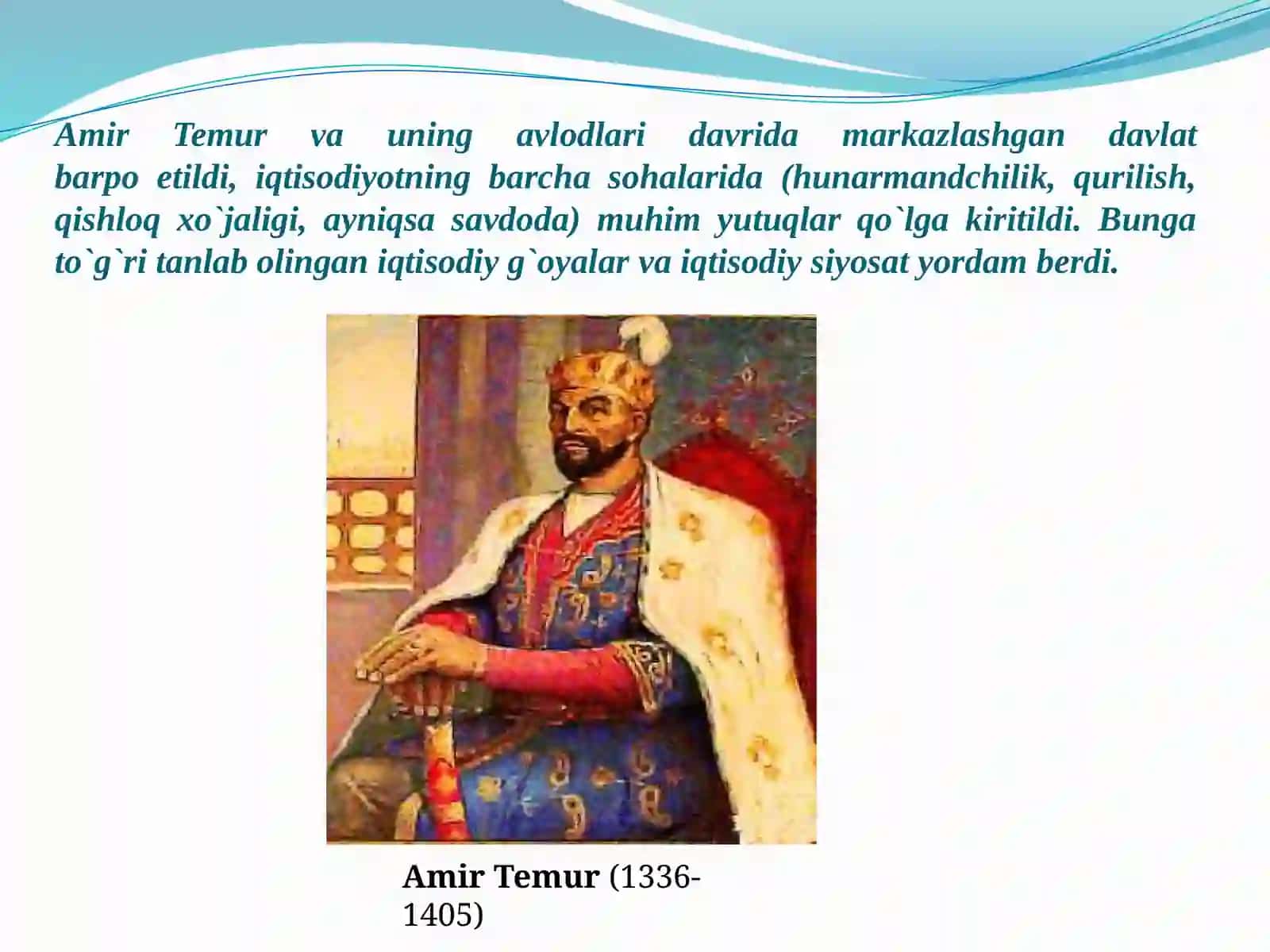 Temuriylar davridagi iqtisodiy gʻoyalar 3